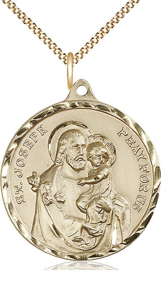 14kt Gold Filled Saint Joseph Medal Catholic Jewelry