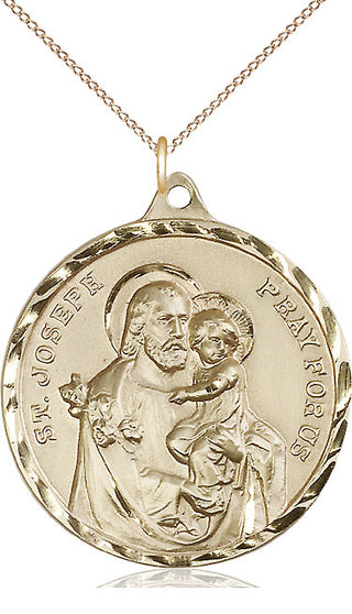 14kt Gold Filled Saint Joseph Medal Catholic Jewelry