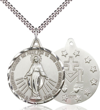 Pewter Miraculous Medal Catholic Jewelry