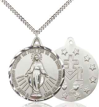 Pewter Miraculous Medal Catholic Jewelry