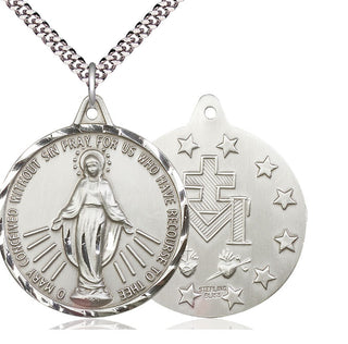 Sterling Silver Miraculous Medal Catholic Jewelry