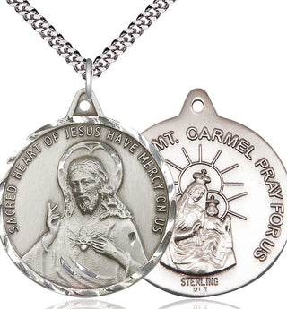 Sterling Silver Scapular Medal Catholic Jewelry