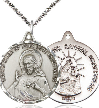 Sterling Silver Scapular Medal Catholic Jewelry