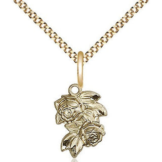 14kt Gold Filled Rose Medal Religious and Catholic Jewelry