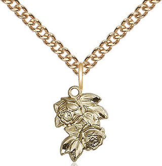 14kt Gold Rose Medal