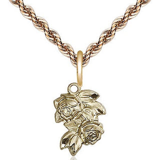 14kt Gold Rose Medal