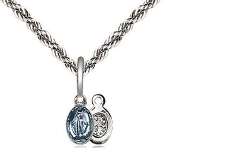 Sterling Silver Miraculous Medal Religious and Catholic Jewelry