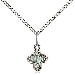 Sterling Silver 4-Way Medal Religious and Catholic Jewelry