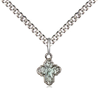 Sterling Silver 4-Way Medal Religious and Catholic Jewelry
