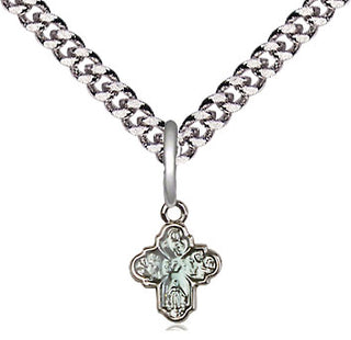 Sterling Silver 4-Way Medal Religious and Catholic Jewelry