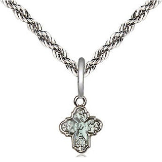 Sterling Silver 4-Way Medal Religious and Catholic Jewelry