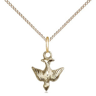 14kt Gold Filled Holy Spirit Medal Religious and Catholic Jewelry