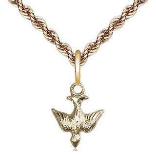14kt Gold Filled Holy Spirit Medal Religious and Catholic Jewelry