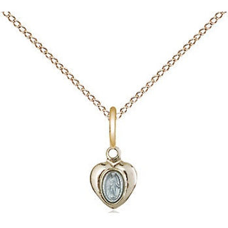 Gold Plate Sterling Silver Miraculous Medal Religious and Catholic Jewelry