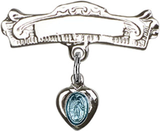 Sterling Silver Badge Pin Miraculous Baby Badge