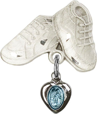 Sterling Silver Baby Boots Miraculous Baby Badge