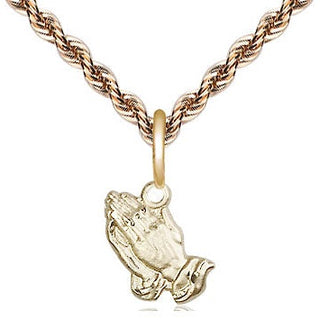 14kt Gold Praying Hands Medal