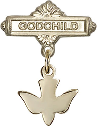 14kt Gold Filled Godchild Holy Spirit Baby Badge