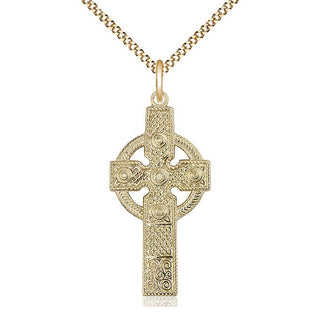 14kt Gold Filled Kilklispeen Cross Medal Catholic Jewelry