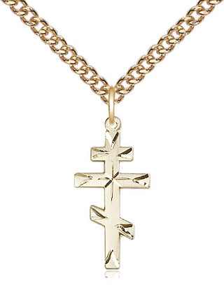14kt Gold Filled Saint Andrew Cross Medal Religious Jewelry