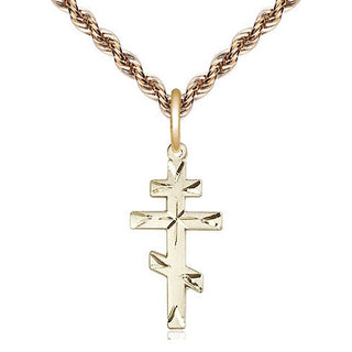 14kt Gold Filled Saint Andrew Cross Medal Religious Jewelry