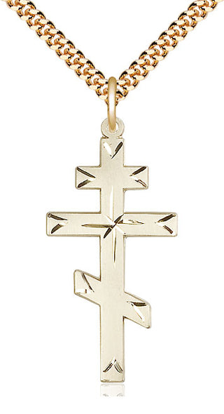 14kt Gold Filled Cross Medal Catholic Jewelry