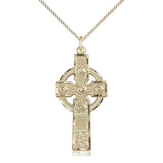 14kt Gold Filled Kilklispeen Cross Medal Catholic Jewelry