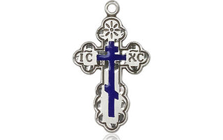 Sterling Silver Saint Olga Cross Medal Religious Jewelry
