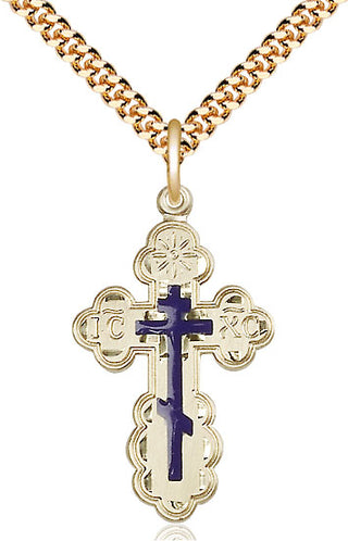 14kt Gold Filled Saint Olga Cross Medal Religious Jewelry