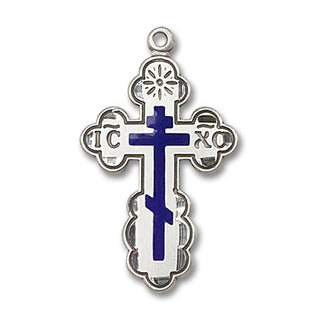 Sterling Silver Saint Olga Cross Medal Religious Jewelry