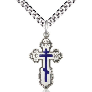 Sterling Silver Saint Olga Cross Medal Religious Jewelry
