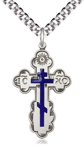 Pewter Saint Olga Cross Medal Catholic Jewelry
