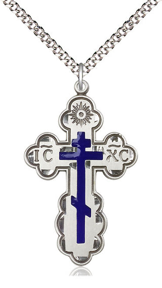 Pewter Saint Olga Cross Medal Catholic Jewelry