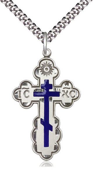 Pewter Saint Olga Cross Medal Catholic Jewelry