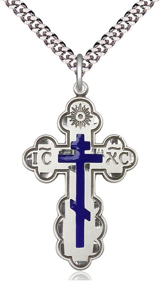 Sterling Silver Saint Olga Cross Medal Catholic Jewelry
