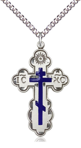 Sterling Silver Saint Olga Cross Medal Catholic Jewelry