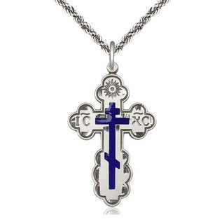 Sterling Silver Saint Olga Cross Medal Catholic Jewelry