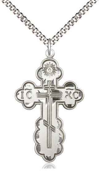 Pewter Saint Olga Cross Medal Catholic Jewelry