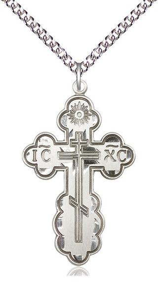 Sterling Silver Saint Olga Cross Medal Catholic Jewelry