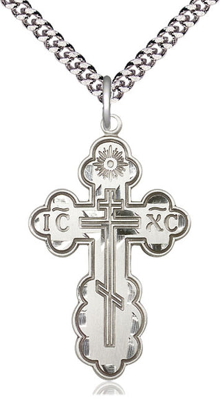 Sterling Silver Saint Olga Cross Medal Catholic Jewelry