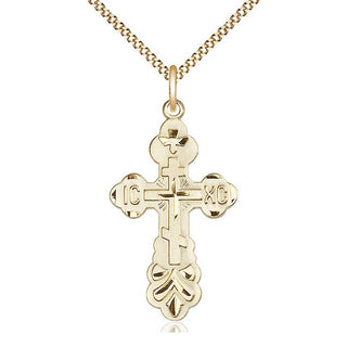 14kt Gold Filled Cross Medal Catholic Jewelry