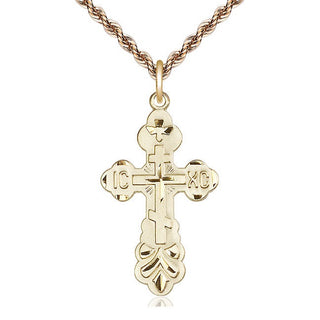 14kt Gold Filled Cross Medal Catholic Jewelry