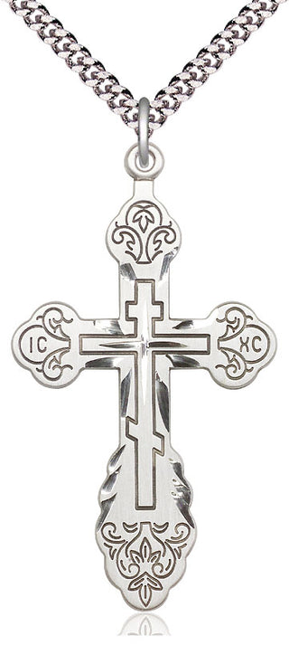 Sterling Silver Vladimir Cross Medal Catholic Jewelry