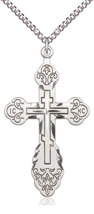 Sterling Silver Vladimir Cross Medal Catholic Jewelry