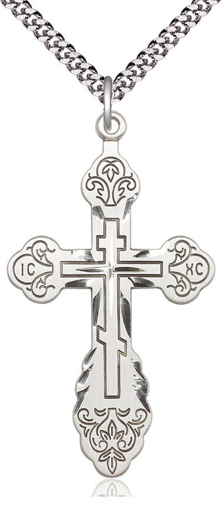 Sterling Silver Vladimir Cross Medal Catholic Jewelry