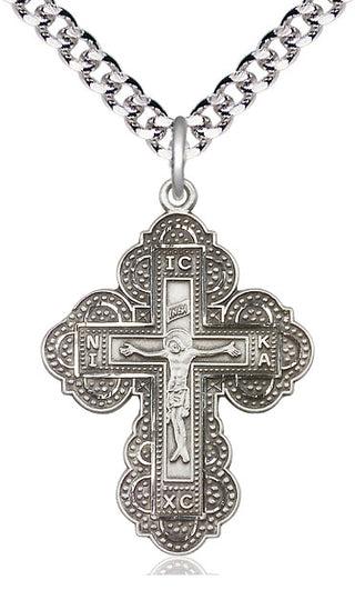 Sterling Silver Irene Cross Medal Catholic Jewelry