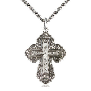 Sterling Silver Irene Cross Medal Catholic Jewelry