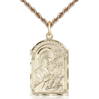 14kt Gold Mother of God Medal