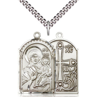 Sterling Silver Mother of God Medal Catholic Jewelry