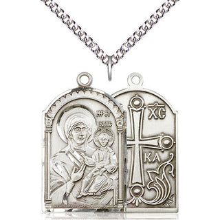 Sterling Silver Mother of God Medal Catholic Jewelry